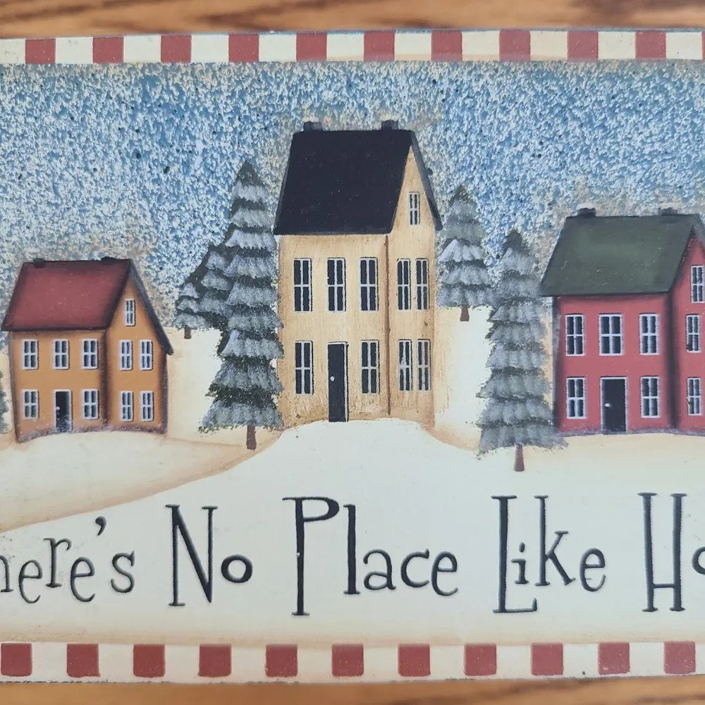 Vintage Crazy Mountain Basket There's No Place Like Home Artist Angela Anderson